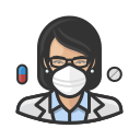 Asian,Coronavirus,Female,N-95 mask,Pharmacist